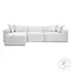 Mindy Cream Chenille Basketweave 116" Modular Sectional