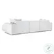 Mindy Cream Chenille Basketweave 116" Modular Sectional