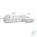 Mindy Cream Chenille Basketweave 116" Modular Sectional