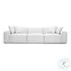 Mindy Cream Chenille Basketweave Modular Sectional