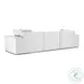 Mindy Cream Chenille Basketweave Modular Sectional