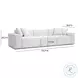 Mindy Cream Chenille Basketweave Modular Sectional