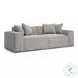 Mindy Taupe Chenille Basketweave Modular 84" Loveseat