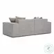 Mindy Taupe Chenille Basketweave Modular 84" Loveseat