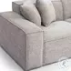 Mindy Taupe Chenille Basketweave Modular 84" Loveseat