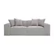 Mindy Taupe Chenille Basketweave Modular 84" Loveseat