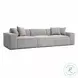 Mindy Taupe Chenille Basketweave Modular 116" Sofa