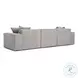 Mindy Taupe Chenille Basketweave Modular 116" Sofa