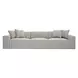Mindy Taupe Chenille Basketweave Modular 116" Sofa