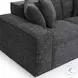Mindy Charcoal Chenille Basketweave Modular 84" Loveseat