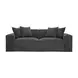 Mindy Charcoal Chenille Basketweave Modular 84" Loveseat