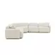 Travie Sand Performance Fabric 5 Piece Modular Sectional with Pillows