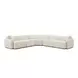 Travie Sand Performance Fabric 5 Piece Modular Sectional with Pillows