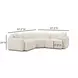 Travie Sand Performance Fabric 3 Piece Modular Sectional with Pillows
