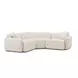 Travie Sand Performance Fabric 3 Piece Modular Sectional with Pillows