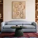 Camille Baby Blue Performance Velvet Upholstered 99" Sofa