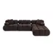 Calliope Dark Brown Performance Velvet 4 Piece Modular Sectional with Pillow