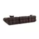 Calliope Dark Brown Performance Velvet 4 Piece Modular Sectional with Pillow