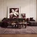 Calliope Dark Brown Performance Velvet 6 Piece Modular U Sectional with Pillow