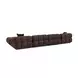 Calliope Dark Brown Performance Velvet 6 Piece Modular U Sectional with Pillow