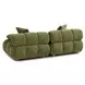 Calliope Olive Green Performance Velvet Modular Loveseat Sectional with Pillow