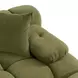 Calliope Olive Green Performance Velvet Modular Loveseat Sectional with Pillow