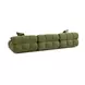 Calliope Olive Green Performance Velvet 3 Piece Modular Sofa Sectional with Pillow