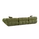 Calliope Olive Green Performance Velvet 4 Piece Modular Sectional with Pillow