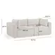 Hangover Cream Outdoor Modular 81" Loveseat