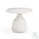 Smooch White Faux Marble Print Outdoor Oval Dining Room Set