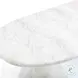 Smooch White Faux Marble Print Outdoor Oval Dining Room Set