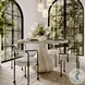 Smooch Faux Travertine 47" Outdoor Round Dining Table