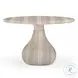 Smooch Faux Travertine 47" Outdoor Round Dining Table