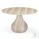 Smooch Faux Travertine 47" Outdoor Round Dining Table