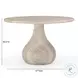 Smooch Faux Travertine 47" Outdoor Round Dining Table