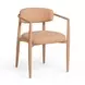 Annika Peach Performance Fabric Upholstered Outdoor Dining Chair