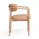 Annika Peach Performance Fabric Upholstered Outdoor Dining Chair