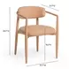 Annika Peach Performance Fabric Upholstered Outdoor Dining Chair