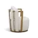 Paolo Cream Performance Fabric Upholstered Outdoor Accent Chair with Pillow