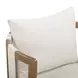 Paolo Cream Performance Fabric Upholstered Outdoor Accent Chair with Pillow