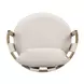 Paolo Cream Performance Fabric Upholstered Outdoor Accent Chair with Pillow