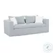 Salty Blue Striped Outdoor 85" Sofa