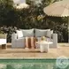 Salty Black Striped Outdoor 85" Sofa