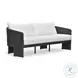 Alexa Black Rattan Performance Fabric Outdoor 80" Sofa