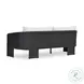 Alexa Black Rattan Performance Fabric Outdoor 80" Sofa