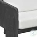 Alexa Black Rattan Performance Fabric Outdoor 80" Sofa