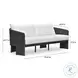 Alexa Black Rattan Performance Fabric Outdoor 80" Sofa