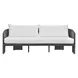 Alexa Black Rattan Performance Fabric Outdoor 80" Sofa