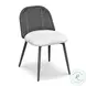 Alexa Black Rattan Performance Fabric Outdoor Dining Chair