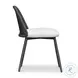 Alexa Black Rattan Performance Fabric Outdoor Dining Chair